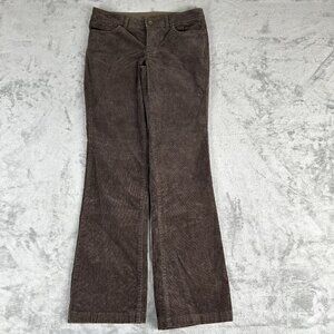 SONOMA Life Style Womens Brown Corduroy Pants Size 4 Mid Rise Demi Bootcut y2K